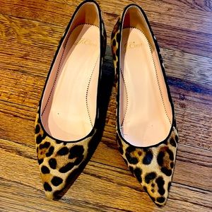 J. Crew Leopard Print Calf Hair Kitten Heels